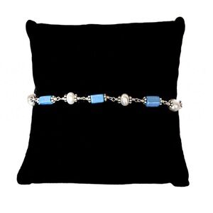 Elegant Blue and Silver Bracelet